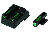 HIVIZ KBN321 LiteWave rear sight closeup showing bright illumination in low light.