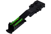 Hi-Viz rear turkey sight large with green LitePipes for bright hunting visibility.