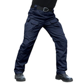 Hiwise men's stretch tactical pants front view navy for all-day outdoor comfort