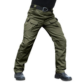 Hiwise men's stretch tactical pants water-resistant fabric for rugged outdoor wear.