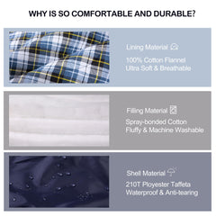 HiZYNICE sleeping bag flannel lining close-up conveys cozy softness