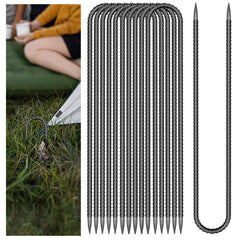 Hldgras 16inch stakes pack secures tents and decorations outdoors.