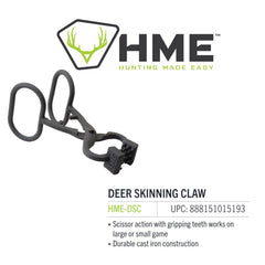 HME Deer Skinning Claw in action skinning game with efficient leverage