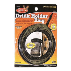 HME Drink Holder Ring doubles as an accessory keeper on trees, boats, or stands.