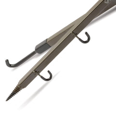 HME folding bow hanger with a durable mounting screw for rugged use
