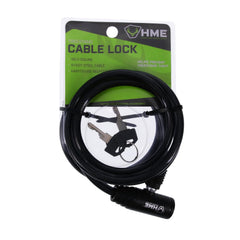 HME Treestand Cable Lock features durable construction for outdoor protection.