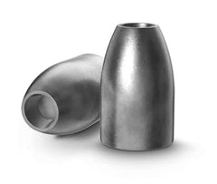 Close-up of H&N Hollowpoint Slugs highlighting hollow point design and energy transfer.