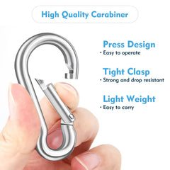 Hnnyyie mini carabiner clip helps organize lightweight gear and small tools.