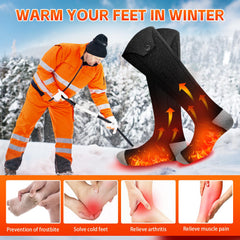 HNXKB heated socks sole heating highlights foot sole dual-zone warmth