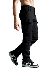 HOANCAQH tactical cargo pants side pocket closeup demonstrates secure storage