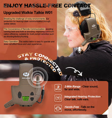 Hocazor W01 AUX cable connection enables integrated audio with earmuffs