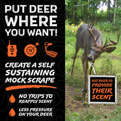 HODAG AllSeason Scent licking-branch setup indicates trail-lure without urine or estrus.