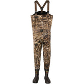 Hodgman Brighton neoprene waders front view with cleated outsole for marsh traction.