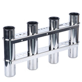 HOFFEN 4-rod rack on boat keeps tackle organized and accessible.