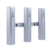 Hoffen aluminium rod holder front view showing compact, organized design for boats.