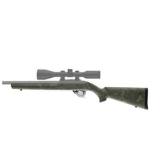 Hogue rubber stock with sling studs in green ready for field use