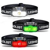 HOKOILN headlamp 1300 lumen beam illuminates outdoor trails clearly.