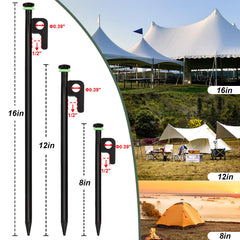 HOLANHING forged-steel stake on rocky-surface anchors tents in rugged terrain.