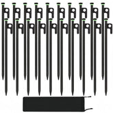 HOLANHING heavy-duty tent stake 16in ready for secure campsite setups.