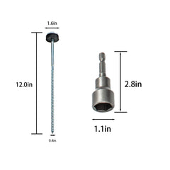Holdia 17mm hex drill adapter enables fast drive-in anchoring with cordless tools.