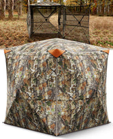 Holiwei hunting blind 360-degree view for panoramic concealment during deer and turkey hunts.