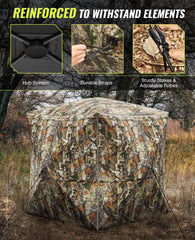 Holiwei hunting blind brush-in loops blend into habitat.