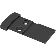 Closeup of steel construction on HOLOSUN 509PLT-MOS9MM adapter plate for rugged durability.
