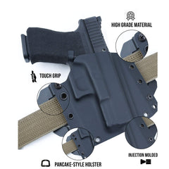 HolsterBuilder Secure attachment kit keeps holster firmly aligned.