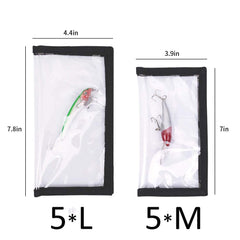 Close-up of lure wraps with clear PVC