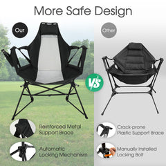 HOMEFUN oversized high-back design provides comfortable support.