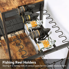 Ripple Bracket holding fishing rods for easy access