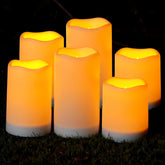 Homemory solar candles outdoor waterproof show rainproof ambiance for patios.
