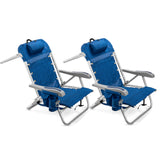 Homevative Cooler+ chair side view shows easy transport with padded backpack straps.