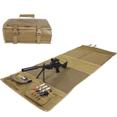 HOMEYA Shooting Mat Prone Padded, rolled up, ready for fast transport and quick setup.