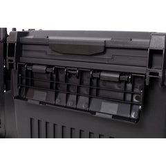 Homonova Dual-layer Tackle Box strap and handle for portable fishing trips.