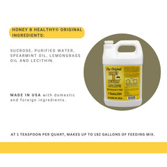 Honey B Healthy drench method application shown on brood area for weaker colonies