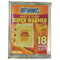 Honeywell HotHands adhesive-side heat pack adheres securely to clothing for hands or feet