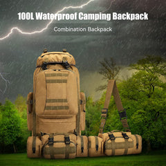 HongXingHai 100L backpack main compartment open demonstrates easy access to gear.