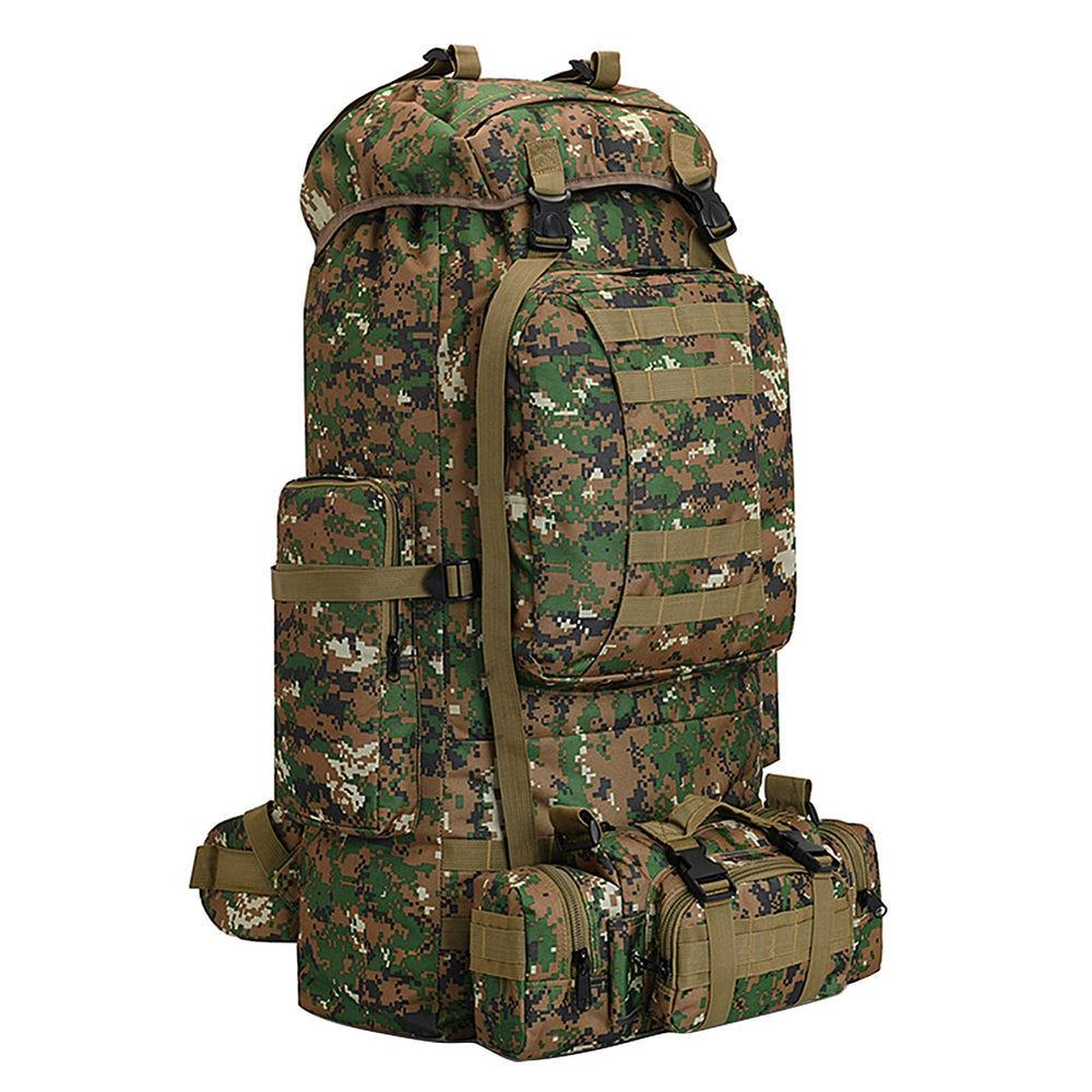 HongXingHai 100L backpack main compartment stores clothes and gear securely.