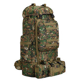 HongXingHai 100L backpack main compartment stores clothes and gear securely.