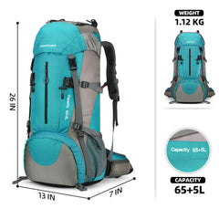 HongXingHai 70L backpack rain cover protects essentials in wet weather.