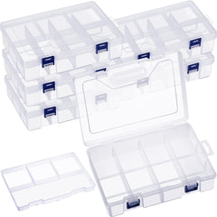 Honoson 6-pack tackle box – front view with clear lid