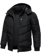HOOD CREW removable hood detail emphasizes adaptable cold-weather protection.
