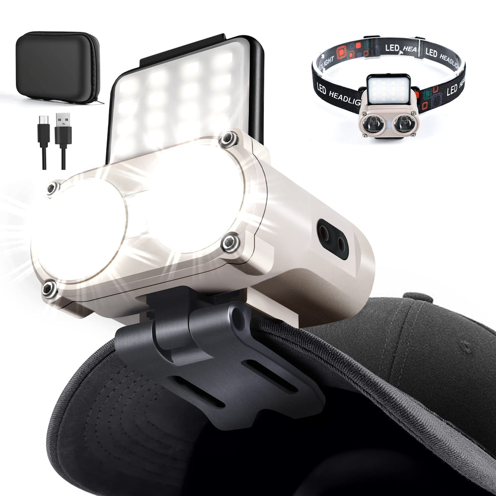 Hopedone LED hard hat light with 800 lumens for hands-free bright illumination