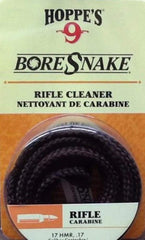 Hoppe's Boresnake for .17 caliber centerfire and .17HMR rifles in clam packaging