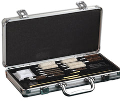 Hoppe's UAC102 Deluxe Cleaning Kit components: universal rod, brushes, swabs, and end pieces
