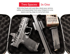 Close-up of the heavy-duty 1500 lb steel lock-down cable.