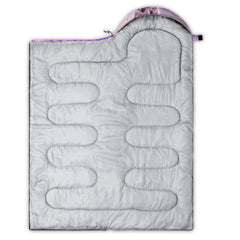 HOSIMA Kawaii Cat Sleeping Bag pattern closeup highlights cute cat design for kids' camping