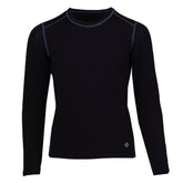 Hot Chillys Youth MTF Originals crewneck front view shows warm base layer for cold-weather wear