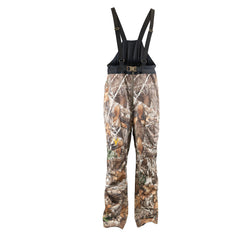 HOT SHOT Realtree Edge softshell bib pant for camouflage concealment and protection.